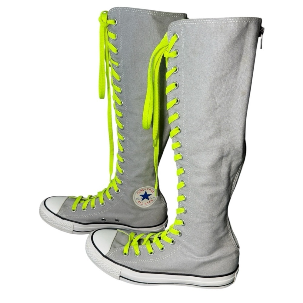 Converse Knee High Women’s 7.5 Men's 5.5 Grey Neon